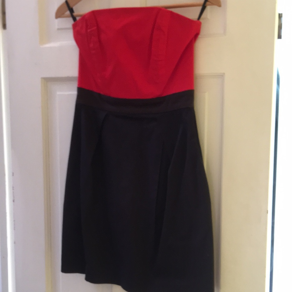 Strapless French Connection Color Block Dress - image 1